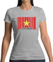 Vietnam Barcode Style Flag Womens T-Shirt