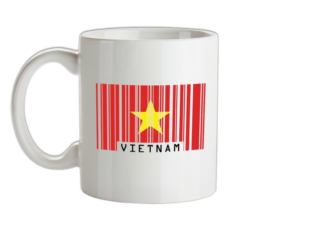 Vietnam Barcode Style Flag Ceramic Mug