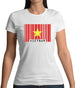 Vietnam Barcode Style Flag Womens T-Shirt