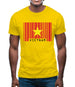 Vietnam Barcode Style Flag Mens T-Shirt