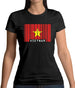 Vietnam Barcode Style Flag Womens T-Shirt