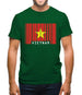 Vietnam Barcode Style Flag Mens T-Shirt