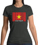 Vietnam Barcode Style Flag Womens T-Shirt