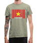 Vietnam Barcode Style Flag Mens T-Shirt