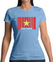 Vietnam Barcode Style Flag Womens T-Shirt