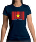 Vietnam Barcode Style Flag Womens T-Shirt