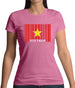 Vietnam Barcode Style Flag Womens T-Shirt