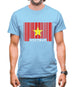 Vietnam Barcode Style Flag Mens T-Shirt