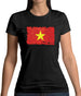 Vietnam Grunge Style Flag Womens T-Shirt