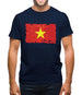 Vietnam Grunge Style Flag Mens T-Shirt