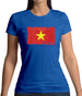 Vietnam Grunge Style Flag Womens T-Shirt