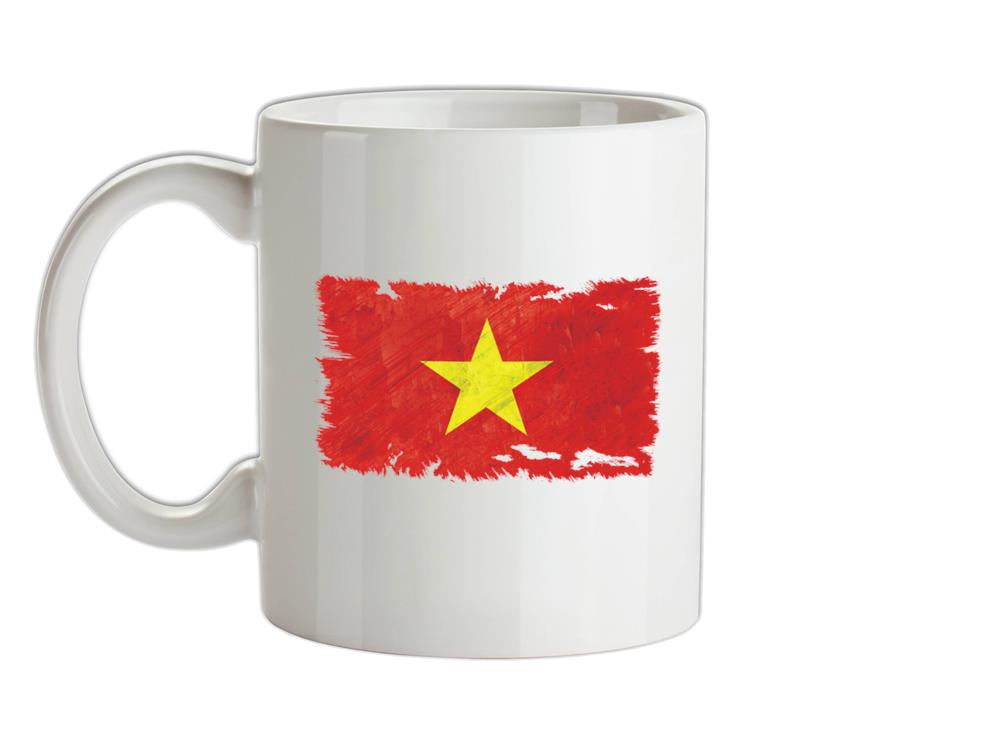 Vietnam Grunge Style Flag Ceramic Mug