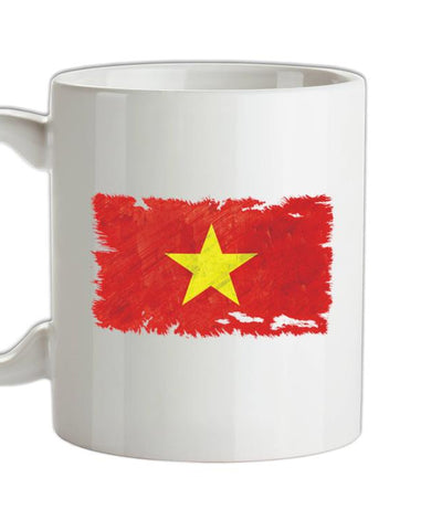 Vietnam Grunge Style Flag Ceramic Mug
