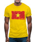 Vietnam Grunge Style Flag Mens T-Shirt