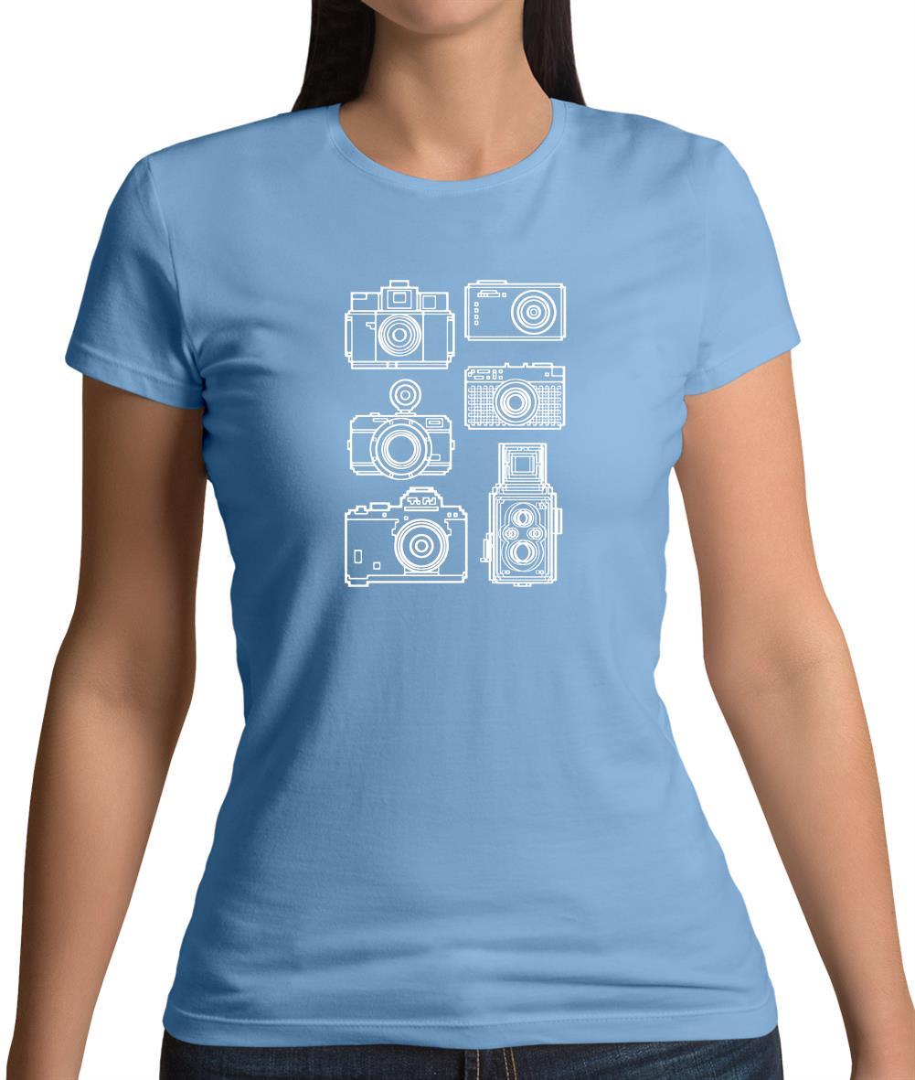 Vintage Cameras Womens T-Shirt
