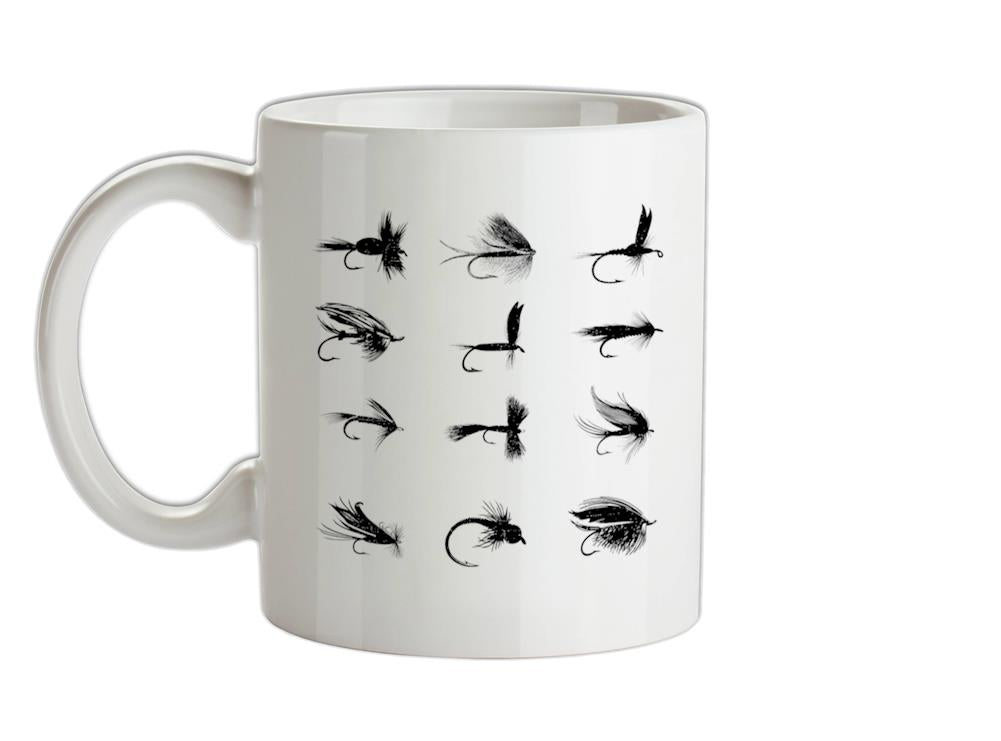 fly Fishing Flies Ceramic Mug