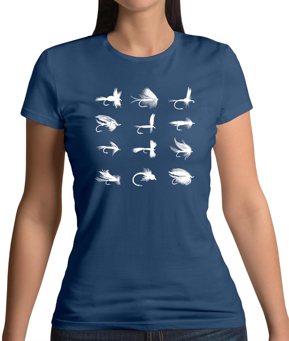 Fly Fishing Flies Womens T-Shirt