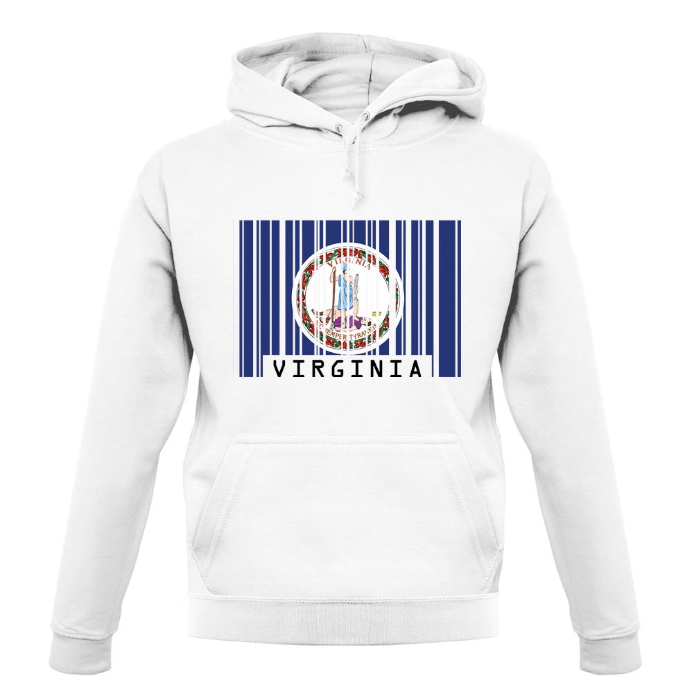 Virginia Barcode Style Flag unisex hoodie