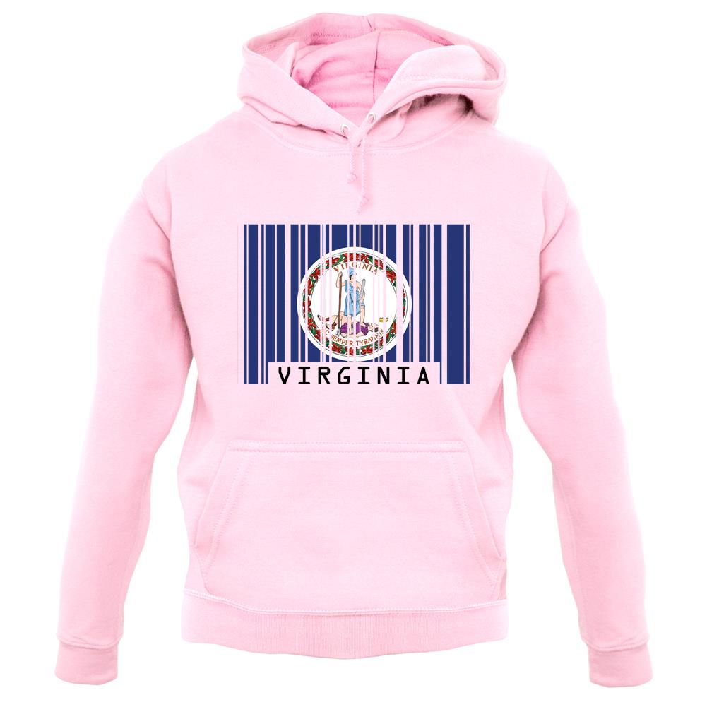 Virginia Barcode Style Flag unisex hoodie
