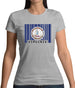 Virginia Barcode Style Flag Womens T-Shirt