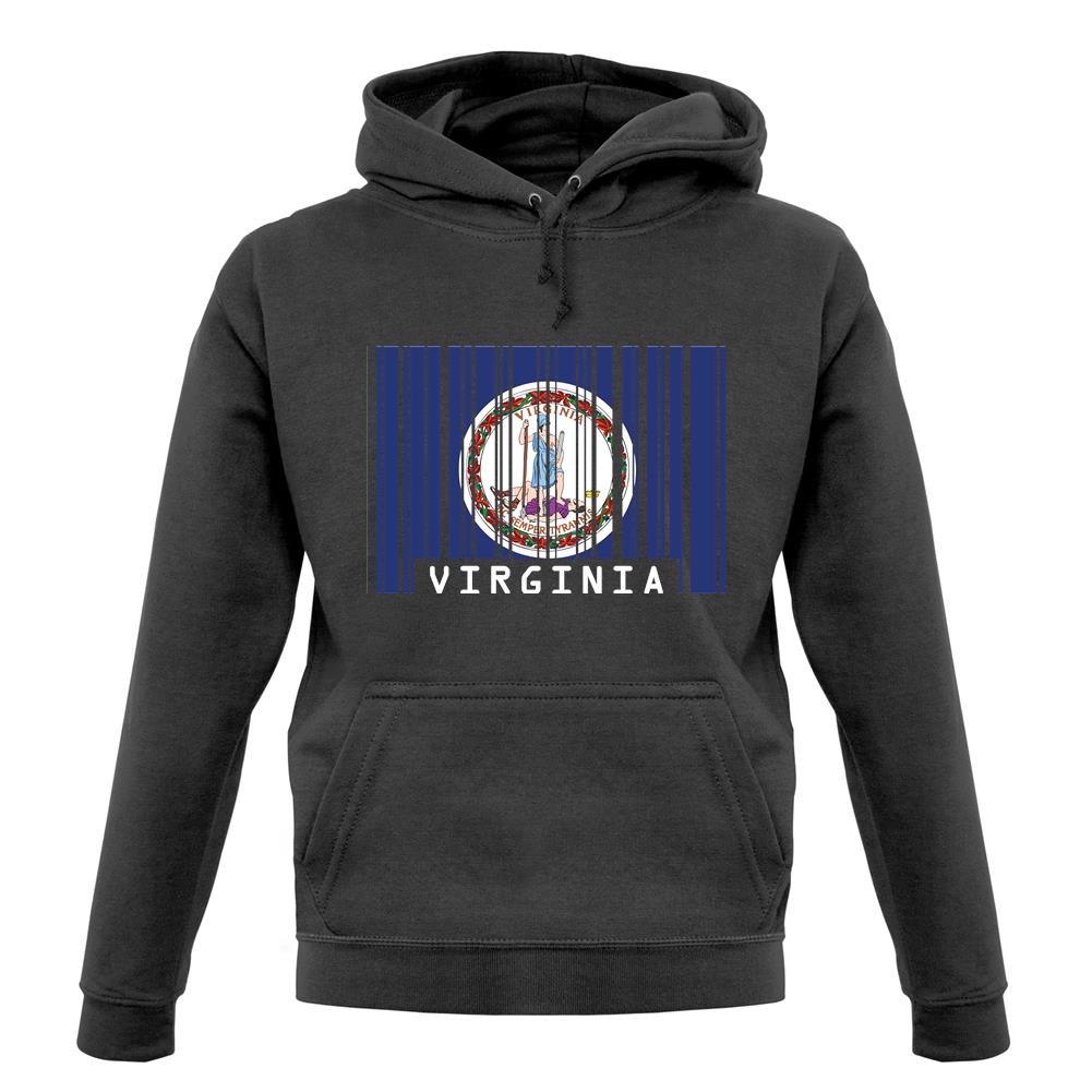 Virginia Barcode Style Flag unisex hoodie