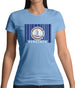 Virginia Barcode Style Flag Womens T-Shirt