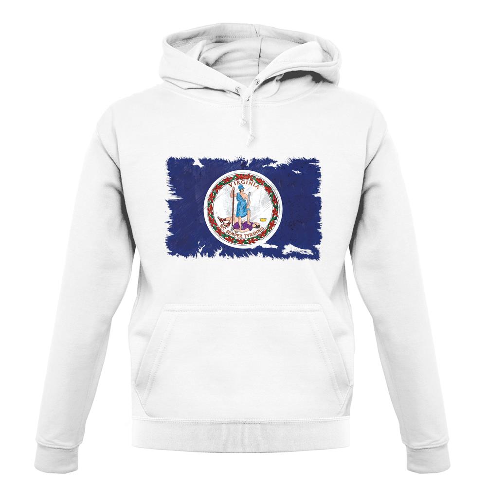 Virginia Grunge Style Flag unisex hoodie