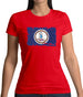 Virginia Grunge Style Flag Womens T-Shirt