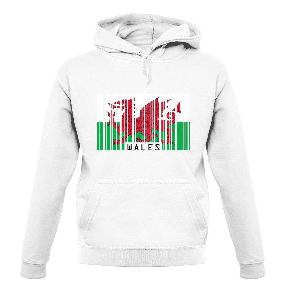 Wales Barcode Style Flag unisex hoodie