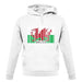 Wales Barcode Style Flag unisex hoodie
