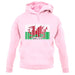 Wales Barcode Style Flag unisex hoodie