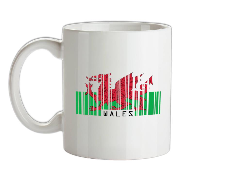 Wales Barcode Style Flag Ceramic Mug