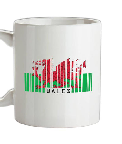 Wales Barcode Style Flag Ceramic Mug