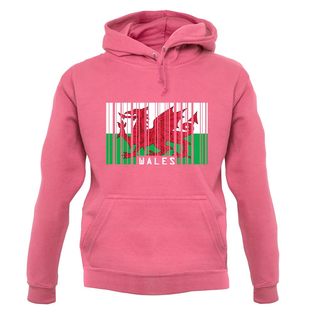 Wales Barcode Style Flag unisex hoodie