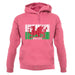 Wales Barcode Style Flag unisex hoodie