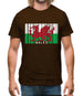 Wales Barcode Style Flag Mens T-Shirt