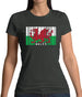 Wales Barcode Style Flag Womens T-Shirt