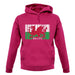 Wales Barcode Style Flag unisex hoodie