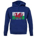 Wales Barcode Style Flag unisex hoodie