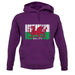 Wales Barcode Style Flag unisex hoodie