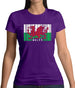 Wales Barcode Style Flag Womens T-Shirt