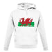Wales Grunge Style Flag unisex hoodie