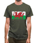 Wales Grunge Style Flag Mens T-Shirt