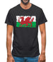 Wales Grunge Style Flag Mens T-Shirt