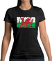 Wales Grunge Style Flag Womens T-Shirt