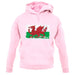 Wales Grunge Style Flag unisex hoodie