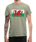 Wales Grunge Style Flag Mens T-Shirt