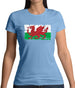 Wales Grunge Style Flag Womens T-Shirt