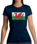 Wales Grunge Style Flag Womens T-Shirt