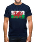 Wales Grunge Style Flag Mens T-Shirt